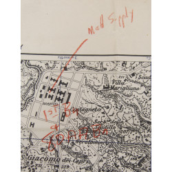 Carte, TOWN PLAN OF NAPLES, Italie, 1943, annotée, 82nd Airborne Division