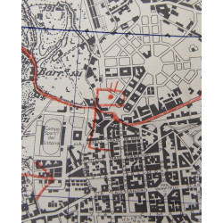 Carte, TOWN PLAN OF NAPLES, Italie, 1943, annotée, 82nd Airborne Division