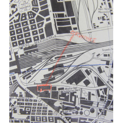 Carte, TOWN PLAN OF NAPLES, Italie, 1943, annotée, 82nd Airborne Division