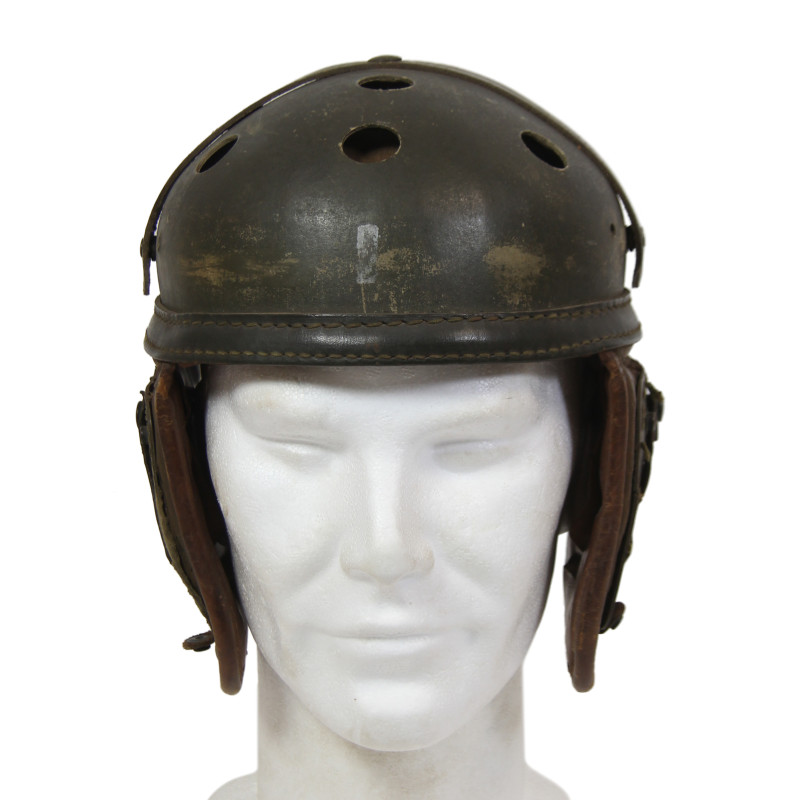 Casque de tankiste, 1st Lt. Joseph Zitnik, 66th Arm. Regt., 2nd Armored Division, DOW 5 octobre 1944, ETO