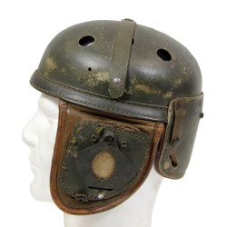 Casque de tankiste, 1st Lt. Joseph Zitnik, 66th Arm. Regt., 2nd Armored Division, DOW 5 octobre 1944, ETO