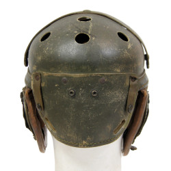 Casque de tankiste, 1st Lt. Joseph Zitnik, 66th Arm. Regt., 2nd Armored Division, DOW 5 octobre 1944, ETO