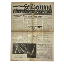 Newspaper, German, Feldzeitung, September 14, 1940