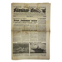 Newspaper, German, Kärntner Grenzruf, January 17, 1941