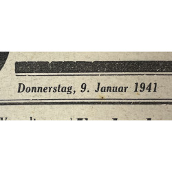 Newspaper, German, West-Front, January 9, 1941