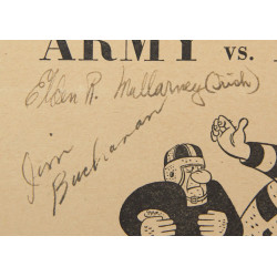 Programme, rencontre sportive, football américain, US Army vs US Navy, Londres, 1944, annoté