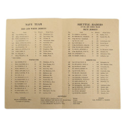 Official Program, American Football Game, US Army vs. US Navy, London, 1944, Annotated