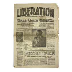 Newspaper, Belgian, Libération, 1944