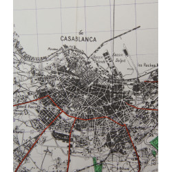 Map, Allied, CASABLANCA, Morocco, 1942