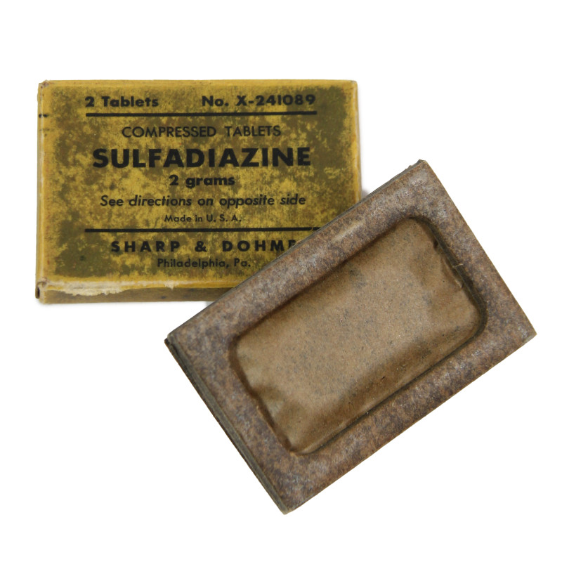 Paquet de sulfadiazine, Sharp & Dohme, U.S. Navy Corpsman