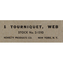 Garrot, US Navy, NOVELTY PRODUCTS CO., Stock No. 2-1310, dans sa boîte