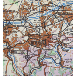 Map, Essen, Ruhr, Germany, 1942