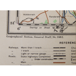 Carte, Essen, Ruhr, Allemagne, 1942