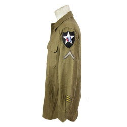 Chemise moutarde, Special, Private First Class, 2nd Infantry Division, 15 ½ x 34