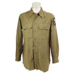 Chemise moutarde, Special, Private First Class, 2nd Infantry Division, 15 ½ x 34