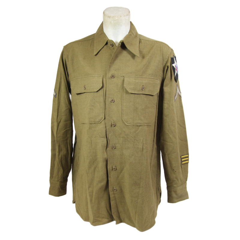 Chemise moutarde, Special, Private First Class, 2nd Infantry Division, 15 ½ x 34