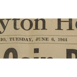 Journal, The Dayton Herald, 6 juin 1944, "Allied Troops Gain Beachheads After Storming French Coast"