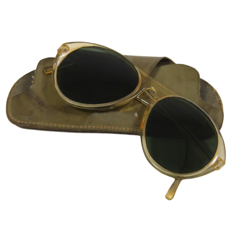 Lunettes de soleil, US Army, F.G. CO., avec étui C.P.C. U.S. 1944, Zyl