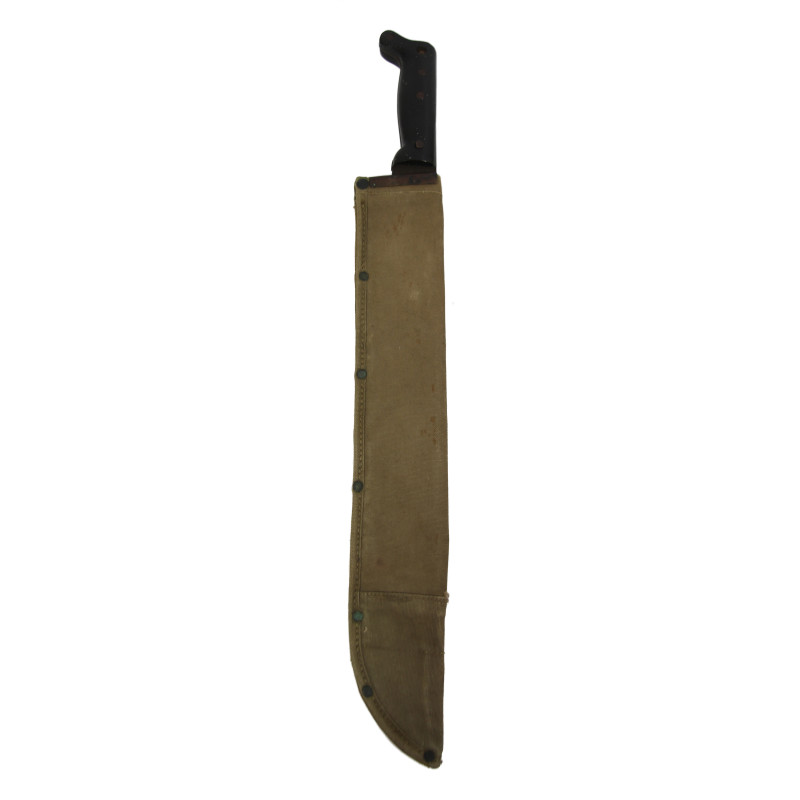 Machete, M-1942, COLLINS & CO., Legitimus, 1944, with Canvas Scabbard, USMC