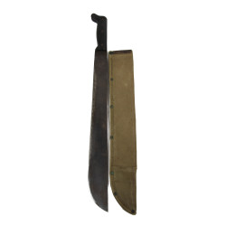 Machete, M-1942, COLLINS & CO., Legitimus, 1944, with Canvas Scabbard, USMC