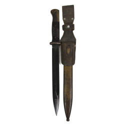 Bayonet, Mauser 98k, Camouflaged, Complete with Matching Scabbard and Leather Frog