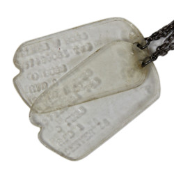 Dog Tags, Plexiglas, Pvt. Elmer Buss, CBI & PTO