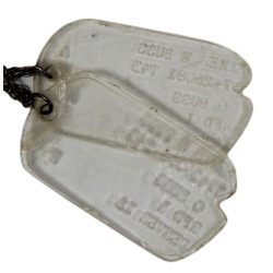 Dog Tags, Plexiglas, Pvt. Elmer Buss, CBI & PTO