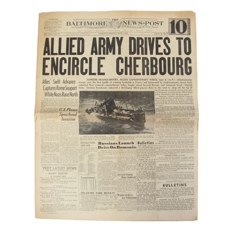 Journal, The Baltimore News-Post, 8 juin 1944