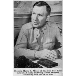 Grouping, Maj. Harry Abbott, Chaplain, 13th Arm. Regt.,1st Armored Division, MTO