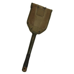 Shovel, Folding, M1943, WOOD 1944, Tape-Covered, with 1st Type Carrier, Normandy