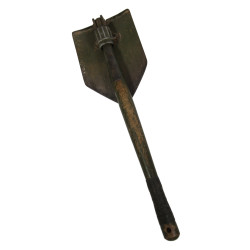 Shovel, Folding, M1943, WOOD 1944, Tape-Covered, with 1st Type Carrier, Normandy