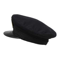 Cap, Officer, US Navy, Blue, Art Caps, Size 7 ½, Lt. William Folck, Medical Corps