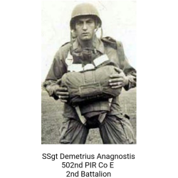 Medal, Bronze Star, in Case, S/Sgt. Demetrius Anagnostis, Co. E, 502nd PIR, 101st Airborne Division, ETO