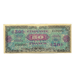 Banknote, Flag, (Invasion Money), 50 Francs, 1944