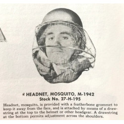 Headnet, Mosquito, M-1942, Helmet, M1