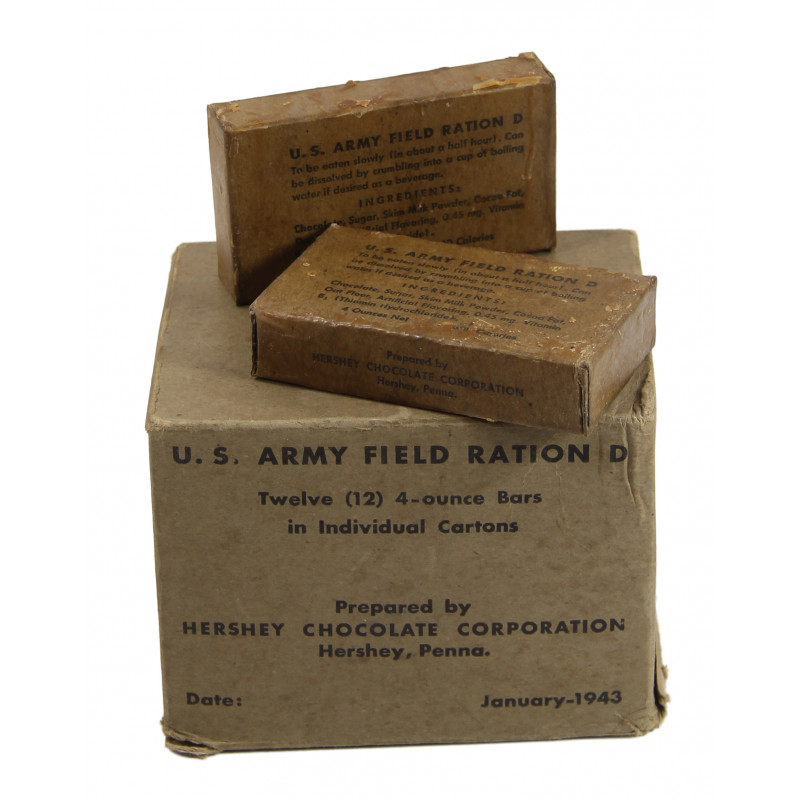 U.S. ARMY FIELD RATION D, HERSHEY, 1943