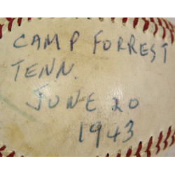 Balle de Baseball, SPALDING, Camp Forrest, 1943