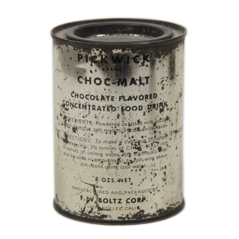 Tin Can, Powdered Chocolate, Choc-Malt, 10-in-1 ration