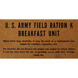 Ration, K, Breakfast, 1st Type