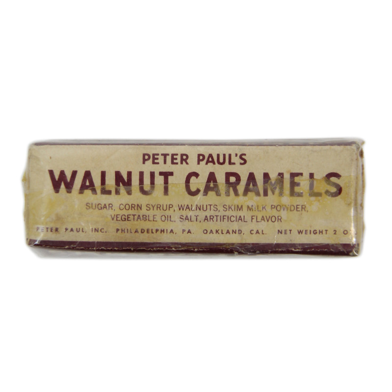 Paquet de caramels, PETER PAUL'S WALNUT CARAMELS, plein