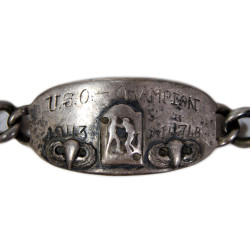 Bracelet, Chain, US Army, Parachutist, Sterling, USO Champion 1943, Pfc. Stanley Tobola