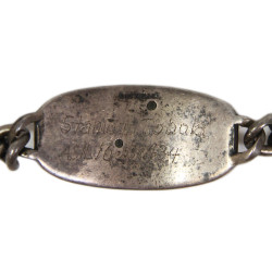 Bracelet, Chain, US Army, Parachutist, Sterling, USO Champion 1943, Pfc. Stanley Tobola