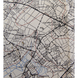 Carte alliée, CARENTAN, Pvt. Wilbur Rhinehart, Hq., 3rd Bn., 501st PIR, 101st Airborne Division, WIA, 12 juin 1944