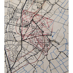 Carte alliée, CARENTAN, Pvt. Wilbur Rhinehart, Hq., 3rd Bn., 501st PIR, 101st Airborne Division, WIA, 12 juin 1944