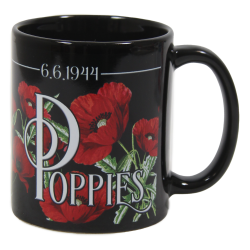 Mug Poppies, black