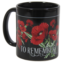 Mug Poppies, black