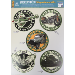 Sticker sheet, D-Day badges