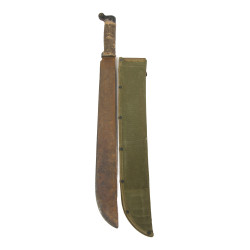 Machette M-1942, chattertonée, avec fourreau en toile, Sgt. Earl Burgess