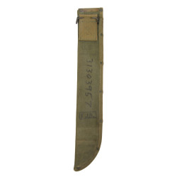 Machette M-1942, chattertonée, avec fourreau en toile, Sgt. Earl Burgess