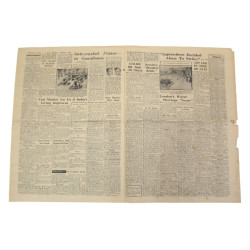 Newspaper, British, Manchester Evening News, June 15, 1944, 'Carentan Advance May Cut Peninsula'